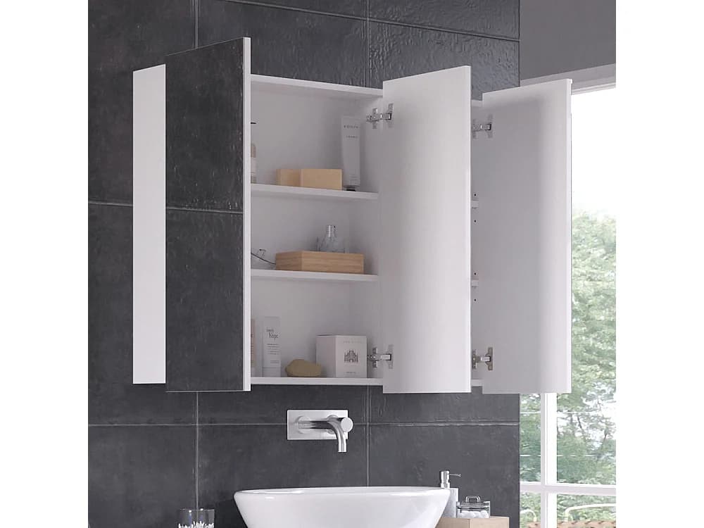 Armoire de toilette blanc 100x16.9x79.8 sola