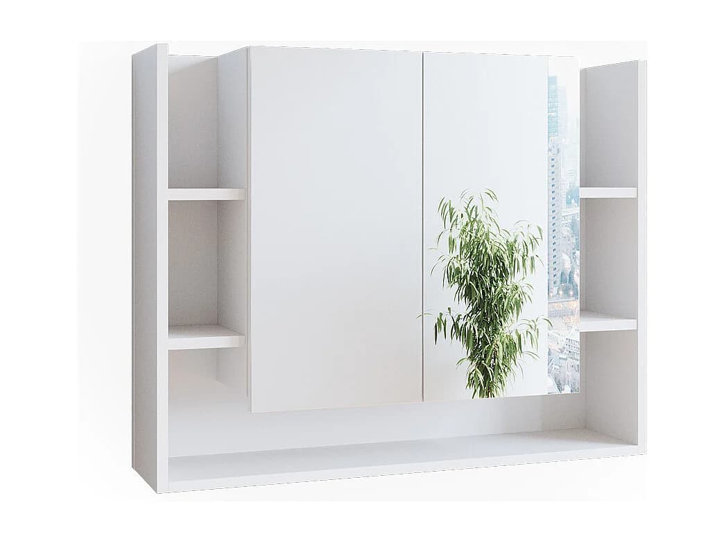 Armoire de toilette blanc 80.2x21.2x64 elira