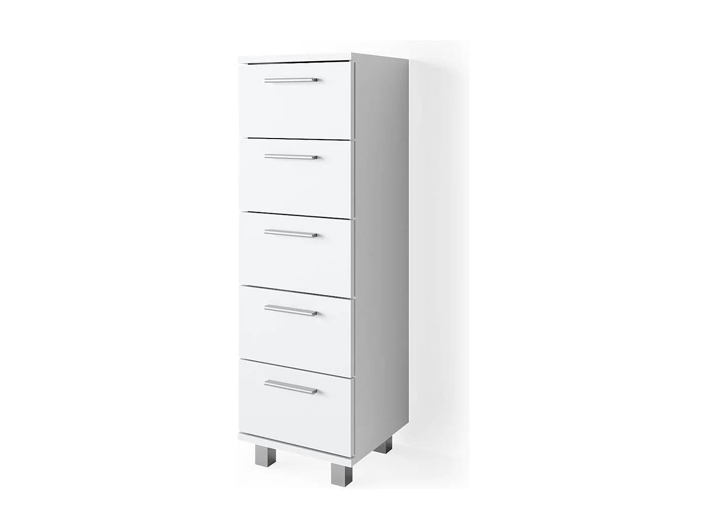 Meuble salle de bain blanc 30x30x95 ilias