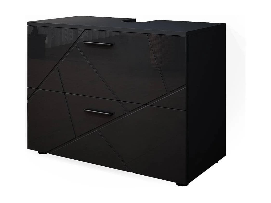 Meuble sous vasque simple anthracite haute brillance 80x41x58.6 irma