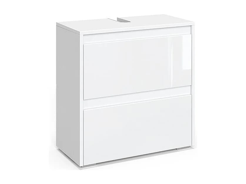 Meuble sous vasque simple blanc 60.2x30x62.1 majest