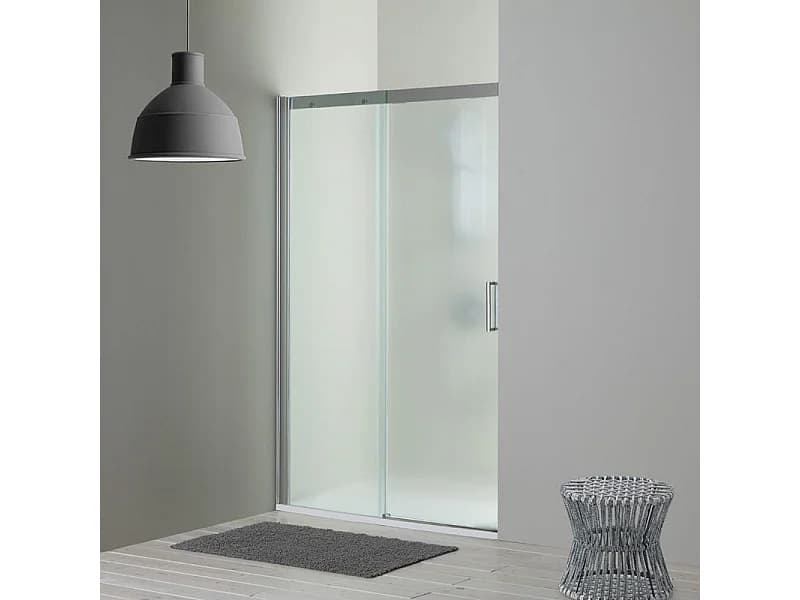 Porte De Douche En Niche Avec Paroi Fixe À Gauche Et Verre Satiné 140 Cm | Dream