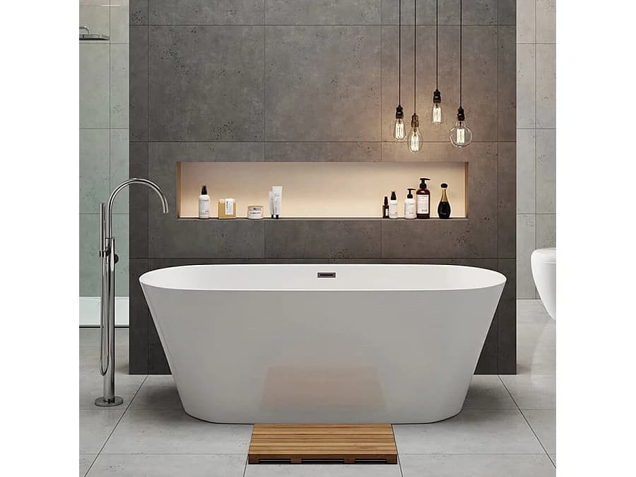 Baignoire îlot design ovale FINDLAY blanche 171 cm
