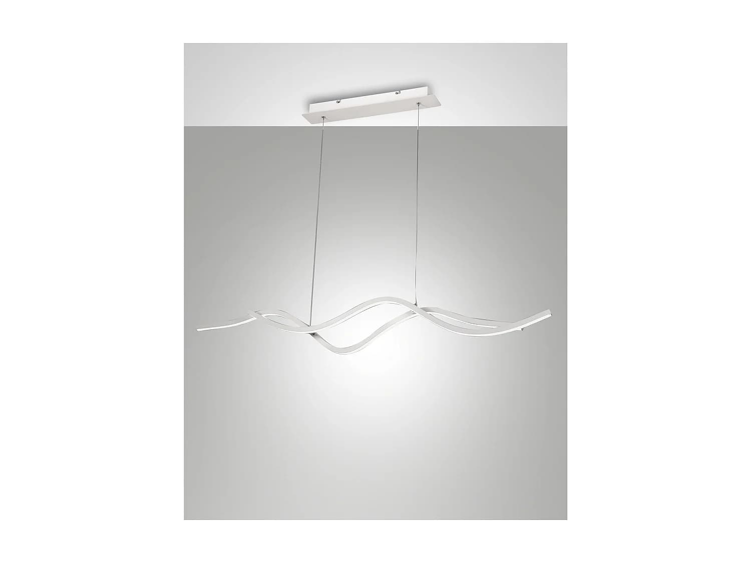 Sinuo Lustre suspendu LED 36W blanc 3666-45-102 Fabas Luce