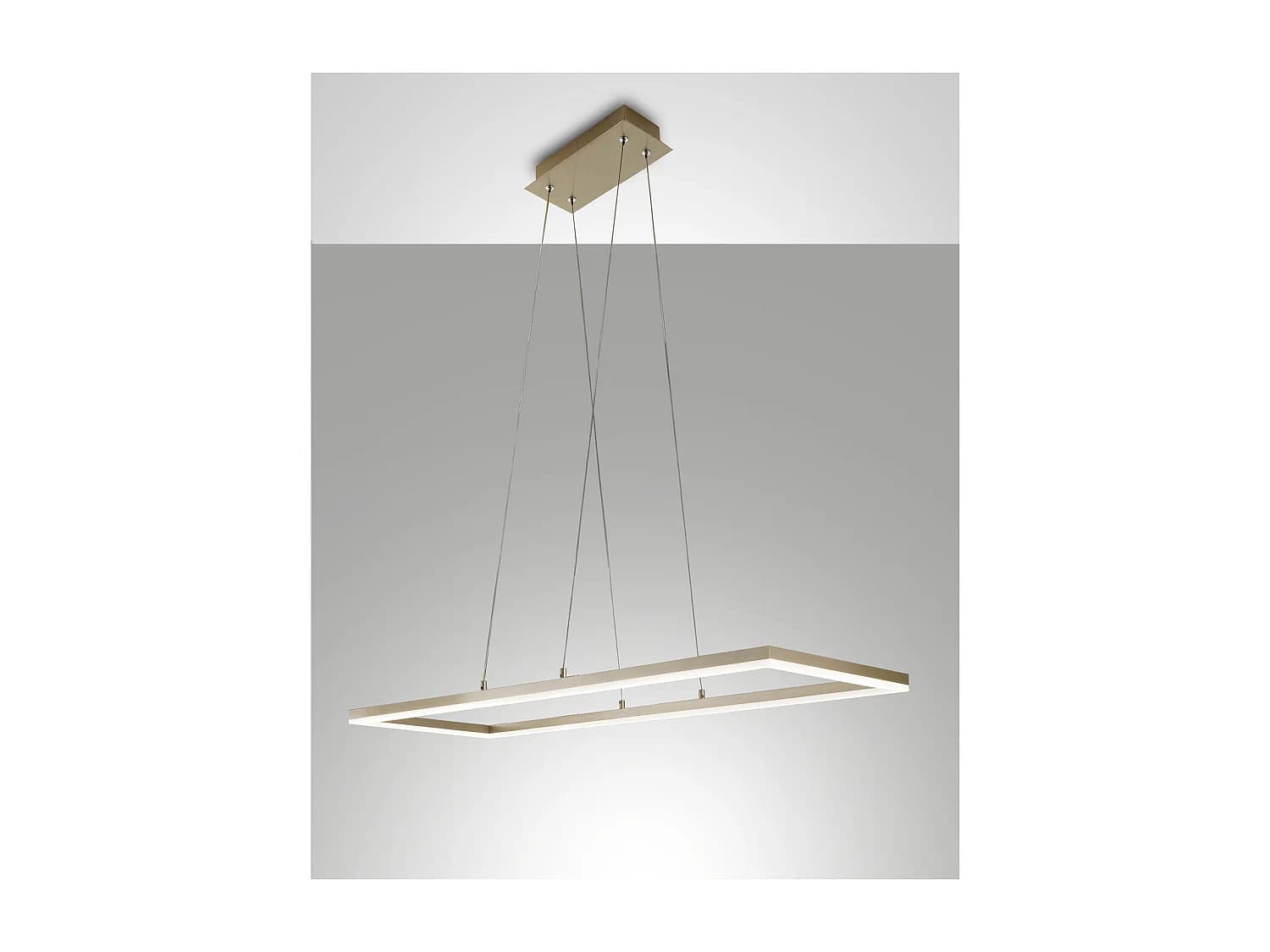 Plafonnier suspendu Bard LED 52W 3394-45-225 Or Mat Fabas Luce