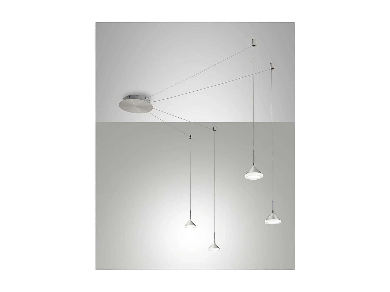 Lustre suspension Isabella LED en métal et méthacrylate 3410-49-212 Fabas Luce