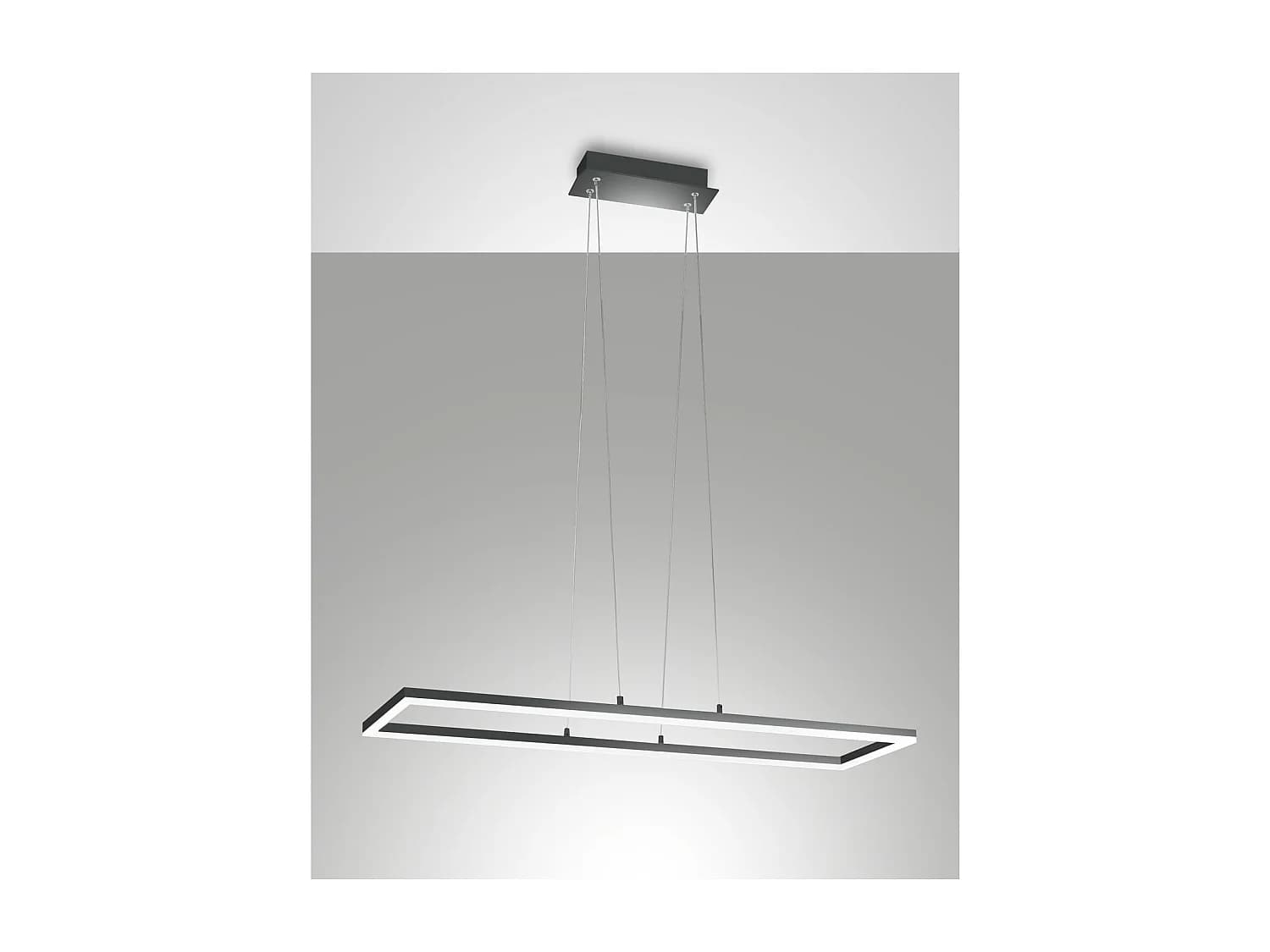 Plafonnier suspendu BARD LED 52W Anthracite 3394-43-282 Fabas Luce
