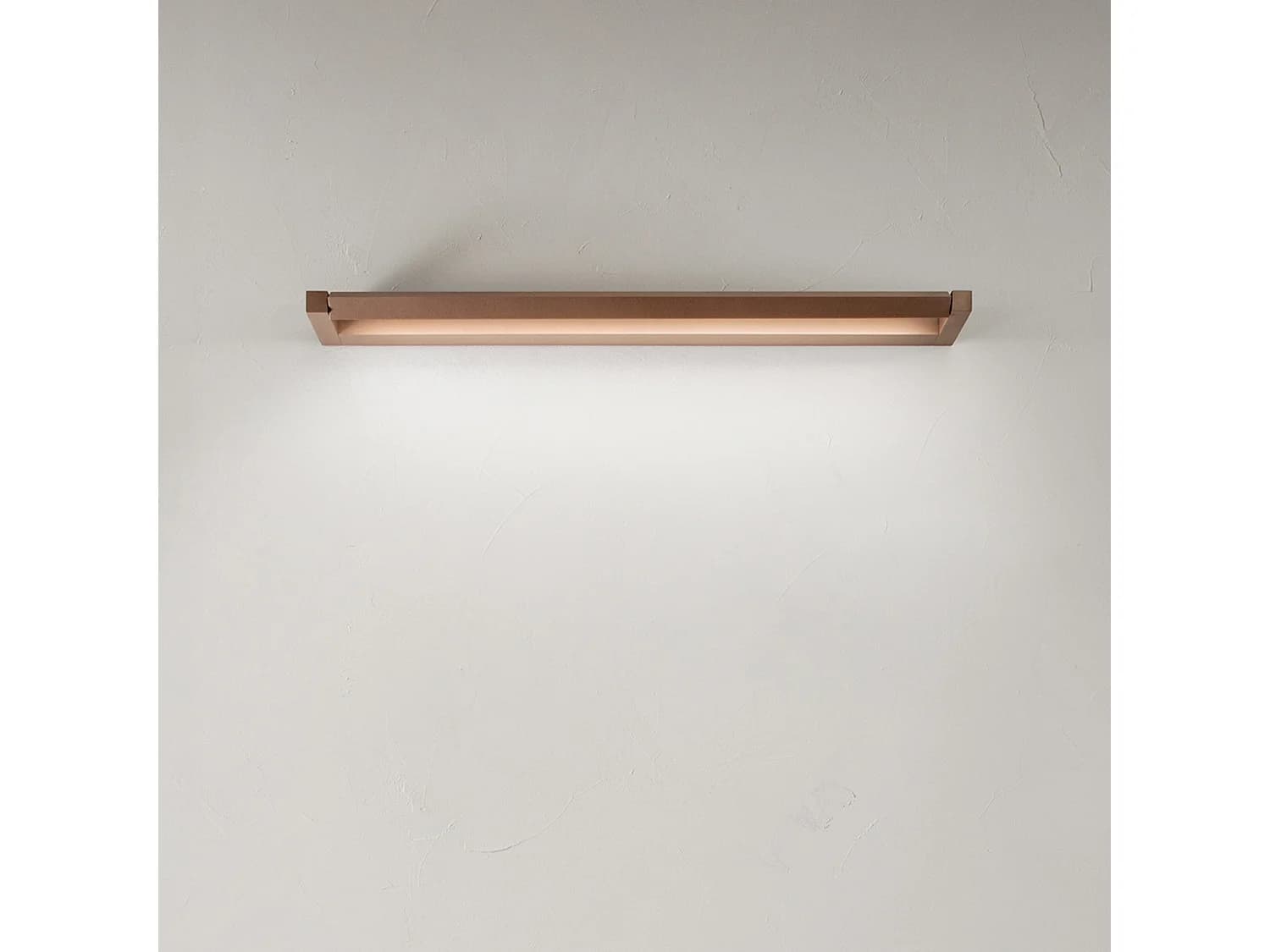 Applique Murale Led Slim 24 W, Cct 2700 K-4000K, L. 79,2 Cm, Orientable, 1920 Lm, Ip20 - Perenz - Marron Métallisé