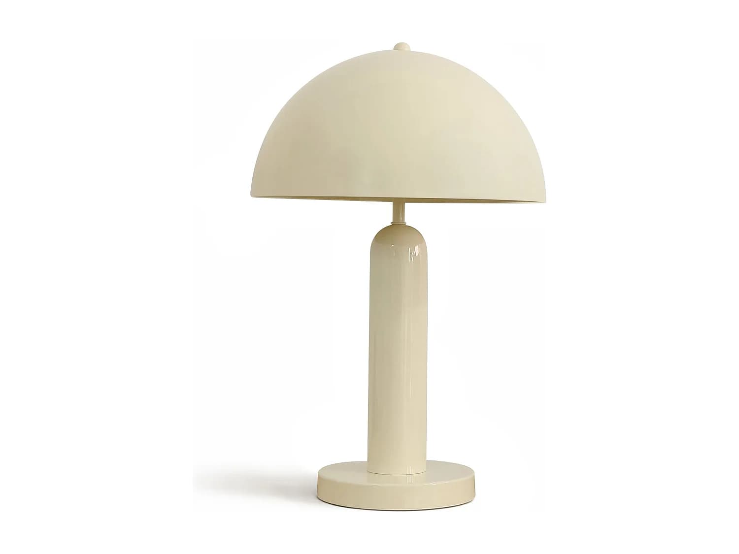 Now's Home - Lampe à Poser En Métal Crème Brillant 30x30x46cm Kyra