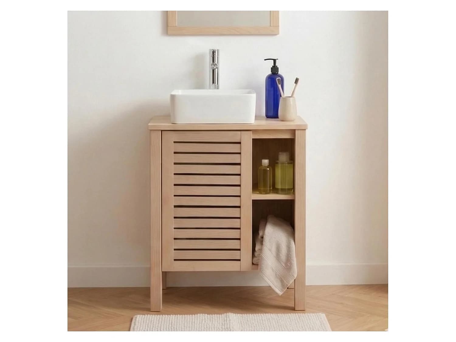 Ensemble vasque 60cm, vasque et robinet inclus TALIX