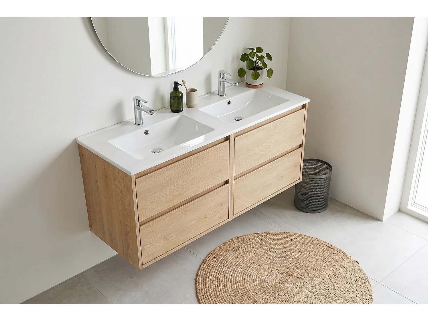 Meuble de lavabo double Lava 120cm Costano Cremona