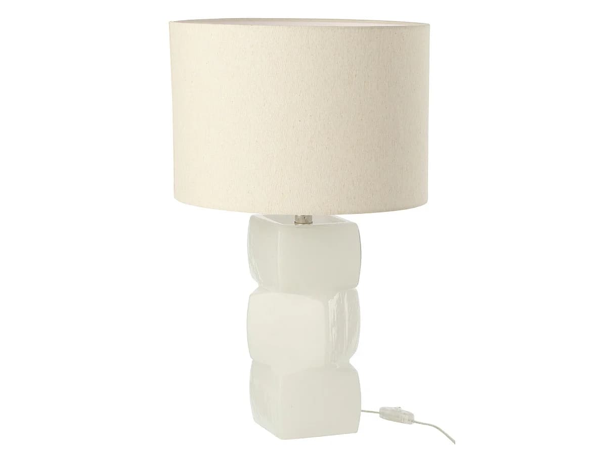 Lampe à Poser Design "3 Cubes" 62cm Blanc