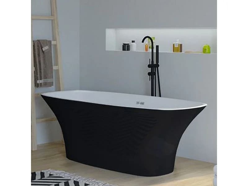 Baignoire îlot Lizarra Black - 170x80x58 cm