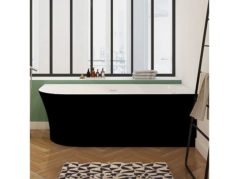 Baignoire îlot D-Sicilia Black - 1700 x 780 x 600 mm