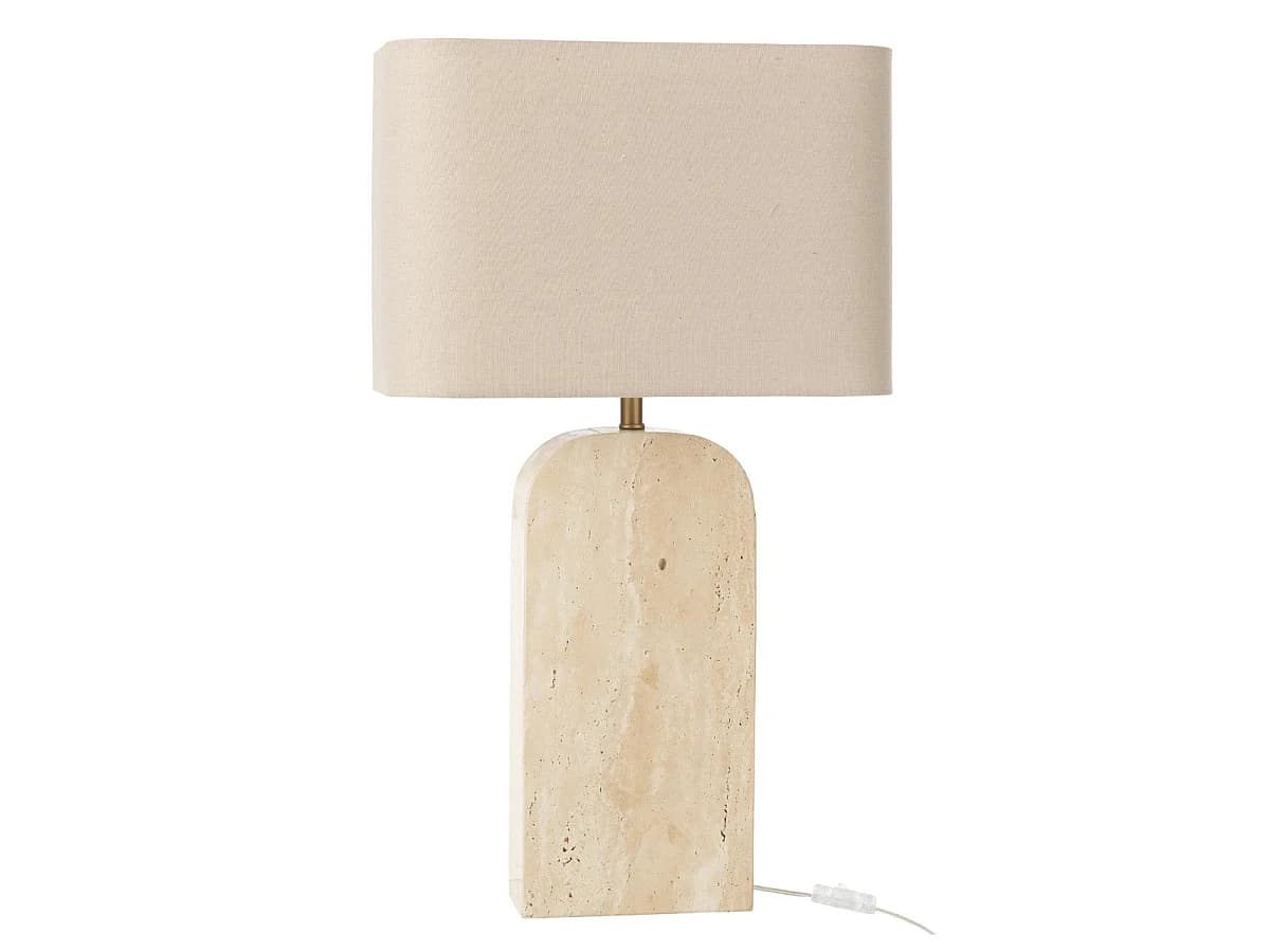Lampe à Poser en Pierre "Travertin" 71cm Beige