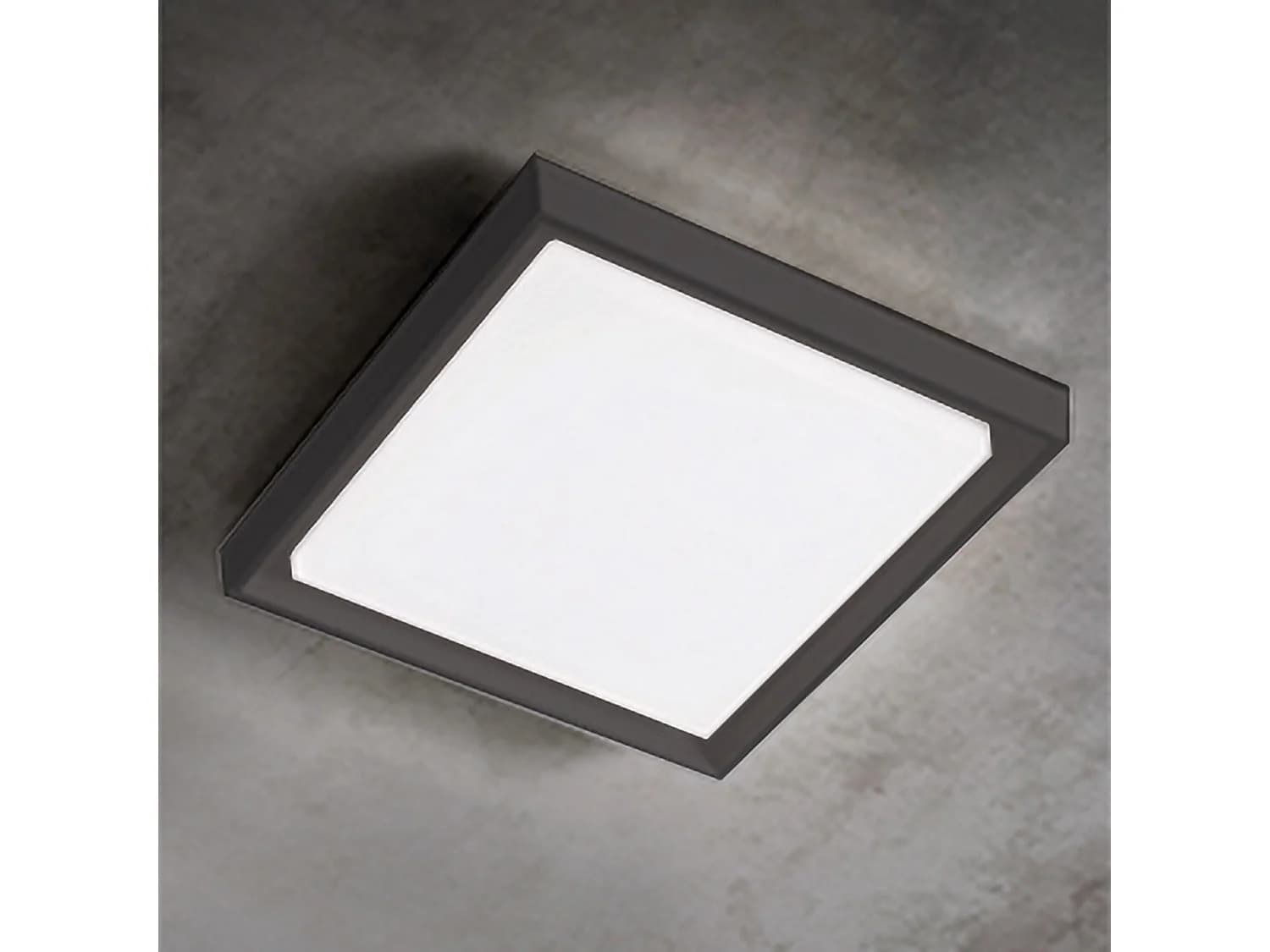 Applique Et Plafonnier Alu En Aluminium Moulé Sous Pression Gris Foncé 30W Led 3000K Ip54, Design Moderne Intérieur Et Extérieur
