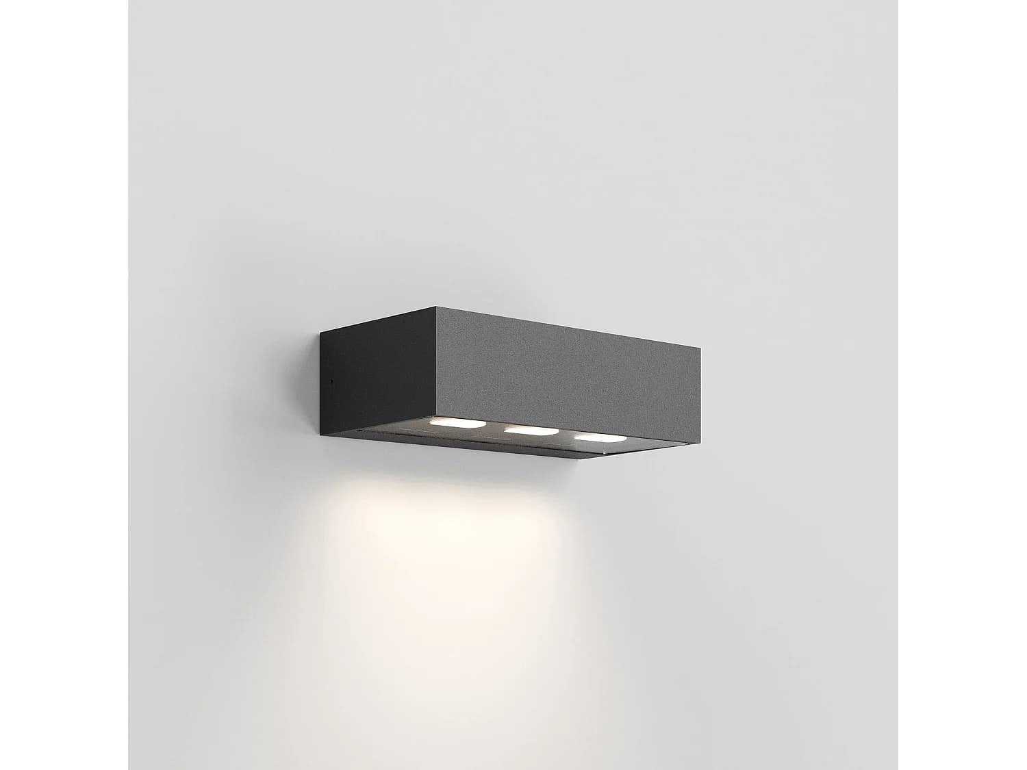 Forward Applique À 3 Lumières Asymétrique Pour Extérieur, Corps En Aluminium Noir, Optique Orientée Avec Led Intégrée 15,5W, 3000K, Ip54, 1744 Lumens