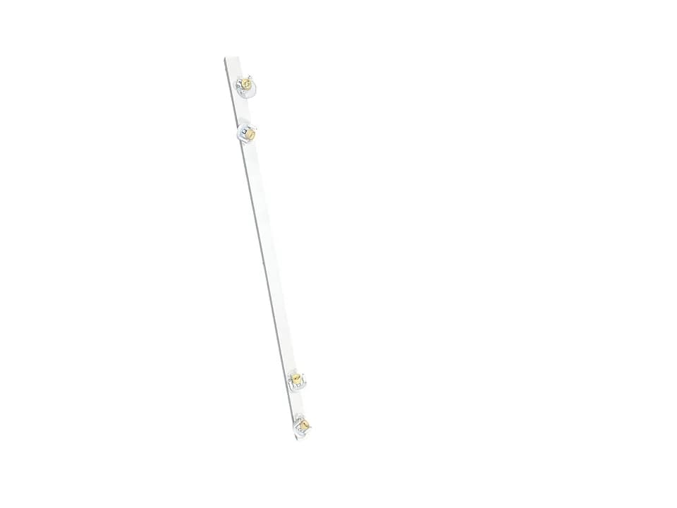 Spot 4 Lumières Moderne En Aluminium Thermolaqué Blanc Mat - Système Modulaire Orientable Design Industriel 120Cm - Perenz Luminaire Design