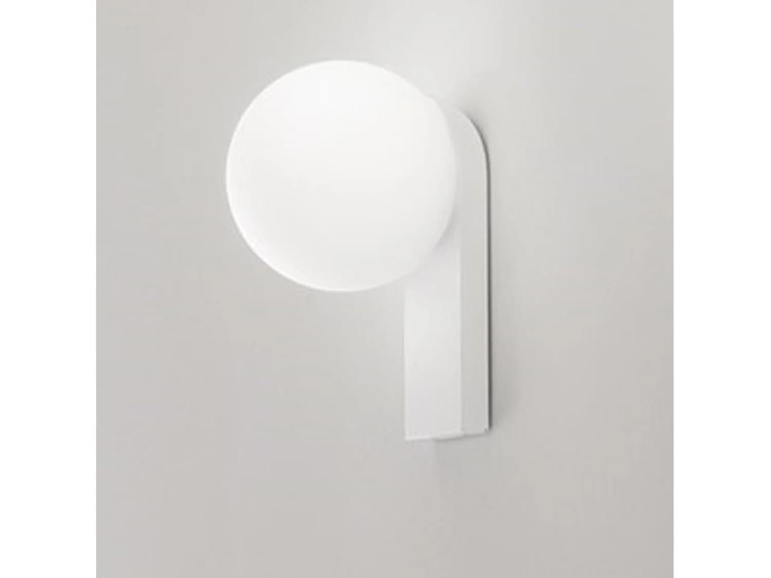 Applique Led En Aluminium Et Verre Soufflé, Structure En Blanc Mat, 8W 3000K, Design Moderne Et Élégant Pour Intérieurs Et Extérieurs - Perenz