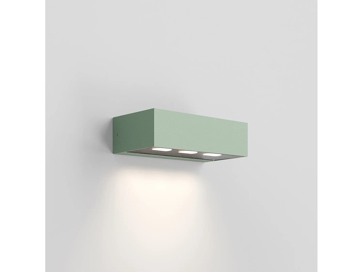 Forward Applique Extérieure 3 Lumières Asymétrique En Aluminium Couleur Sauge, Design Moderne Pour Éclairage De Façades Et Allées 15,5W 3000K