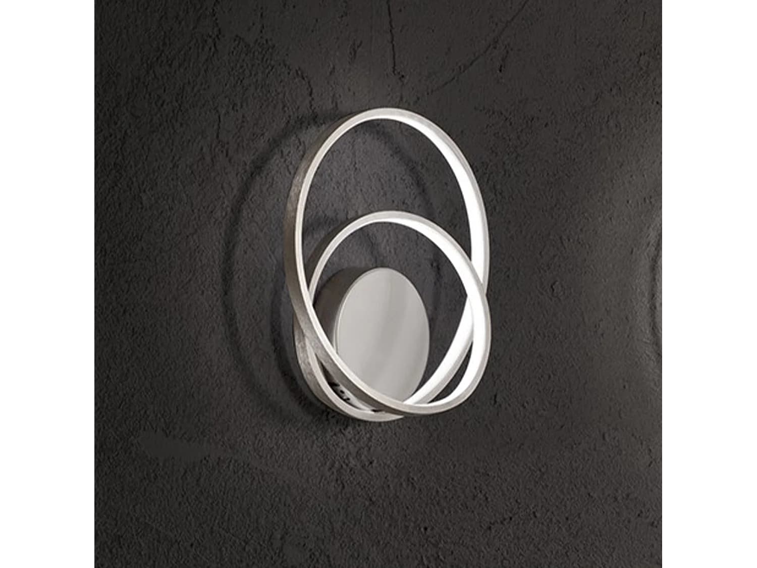 Applique Murale Led En Métal Collection 6619 Couleur Gris Brossé 28W Dimmable Cct 3000K-4000K-6000K Avec Un Diamètre De 30 Cm Par La Marque Perenz