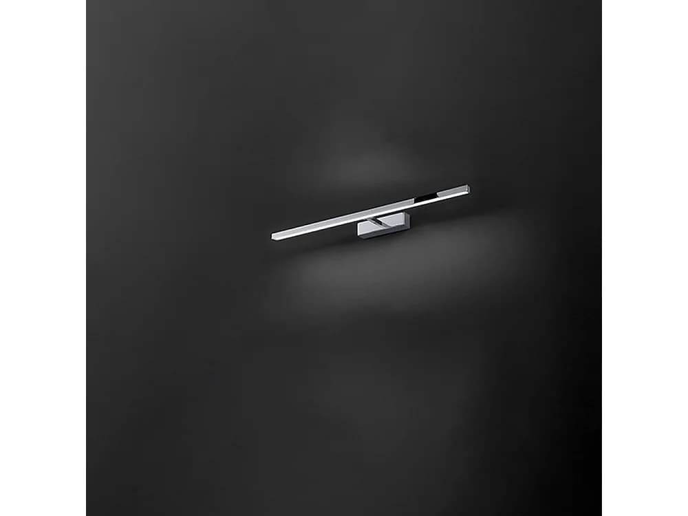 Applique Led Métal Chrome Poli, 16W, Cct 3000K/4000K/6000K, Diffuseur Orientable, Design Moderne Éclairage Intérieur Et Extérieur - Perenz Design