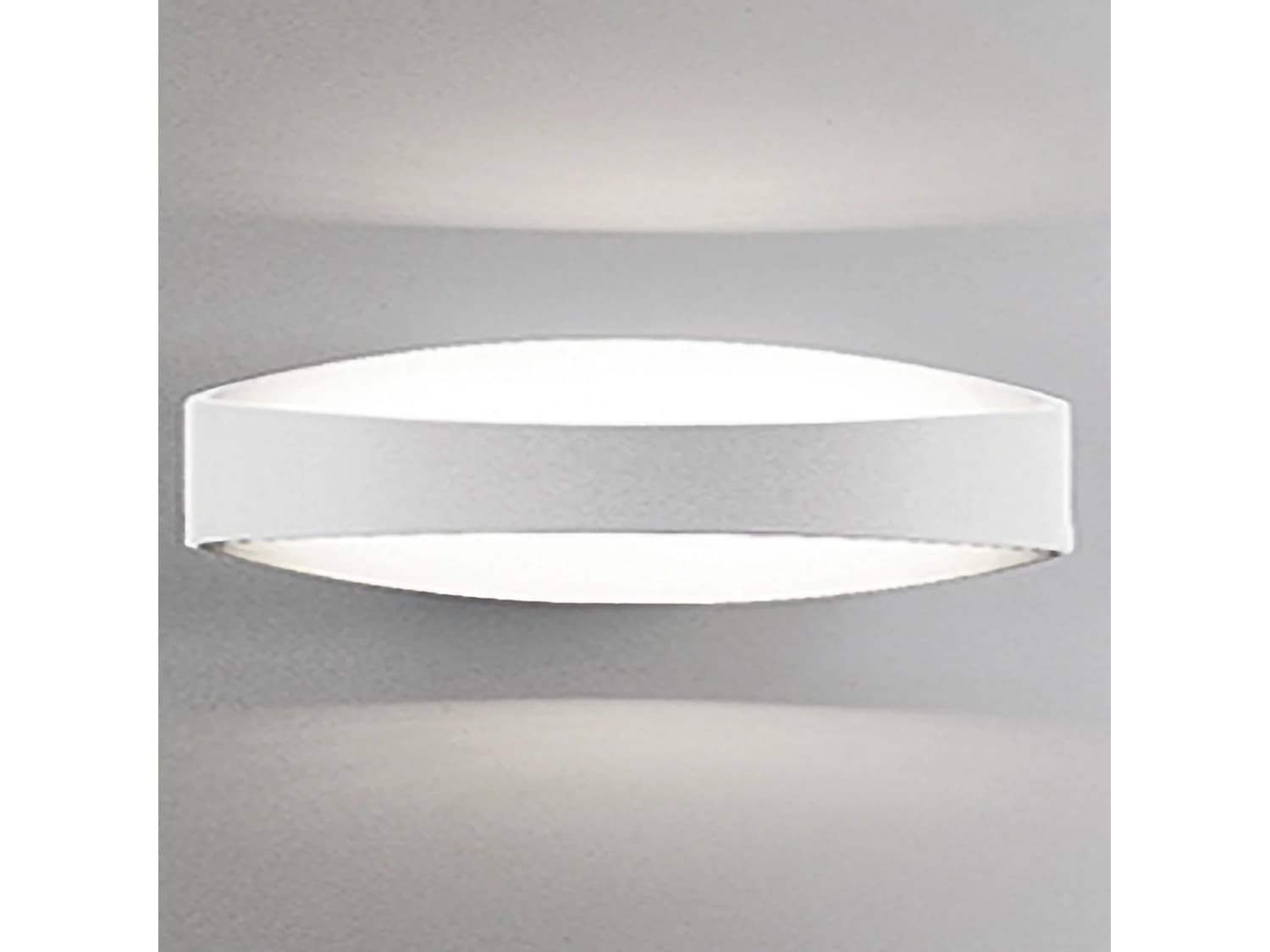 Bridge Applique Led Moderne En Aluminium Blanc Mat 18W 3000K, Design Élégant Pour Éclairage D'Intérieur, Dimensions 44X10X11 Cm