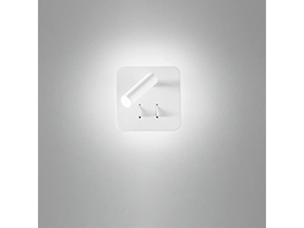 Applique Murale En Métal Blanc, Led 9W (6W+3W) Orientable, Lumière Chaude 3000K, Design Moderne Pour Intérieur, Série 6704 B Lc - Perenz France
