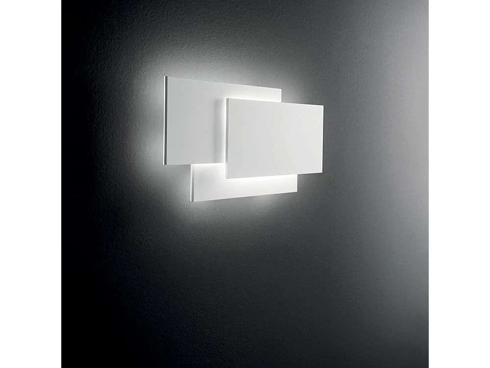 Applique Led 36W 2880Lm 3000K Série 6750 En Aluminium Blanc, Design Moderne Géométrique Pour Éclairage Intérieur - Luminaire De Marque Perenz