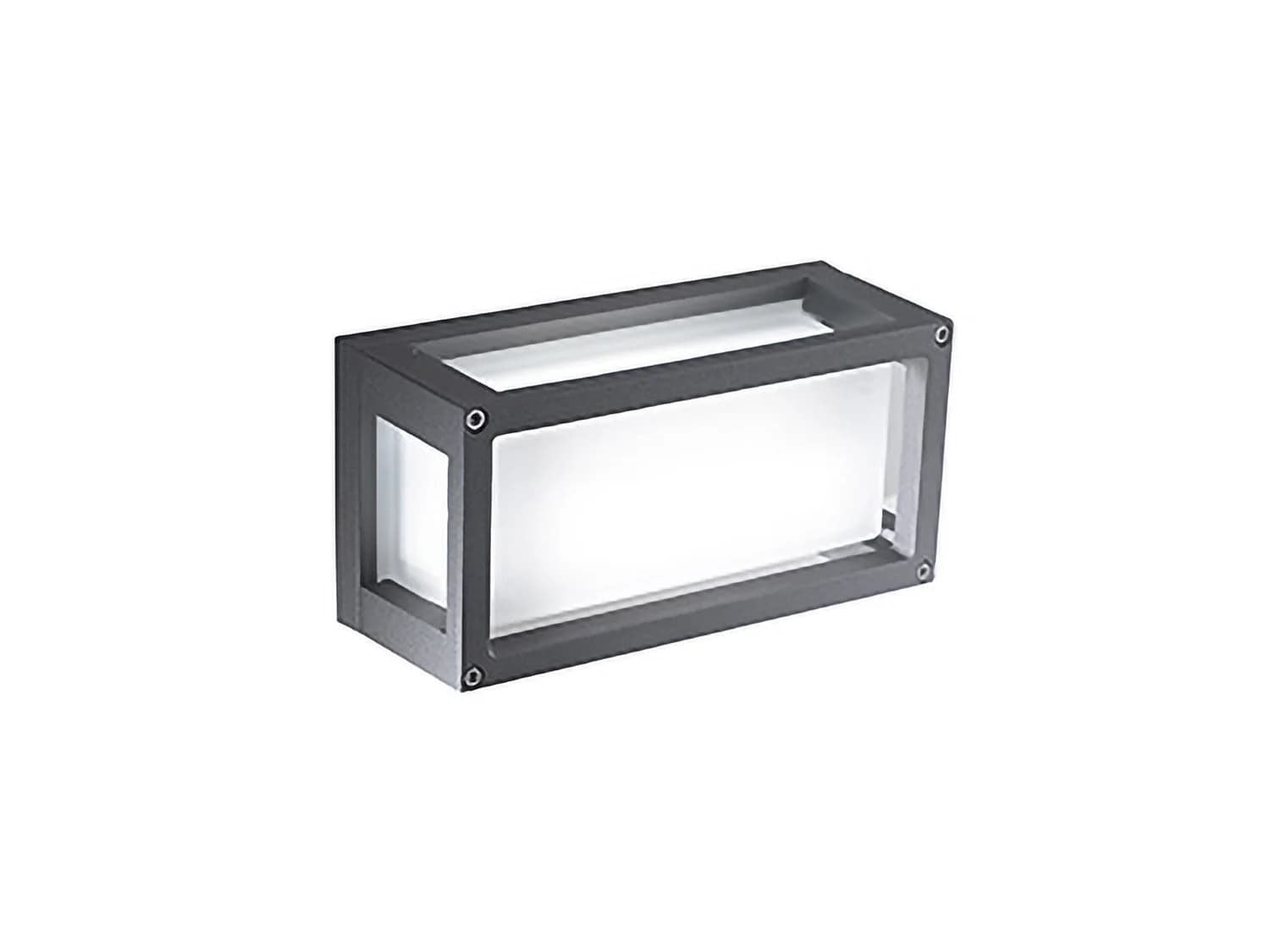 Home Applique Ou Plafonnier Led 10W 3000K En Aluminium Moulé Sous Pression Gris Foncé Ip54 Avec Diffuseur En Verre Satiné Pour Intérieur Et Extérieur