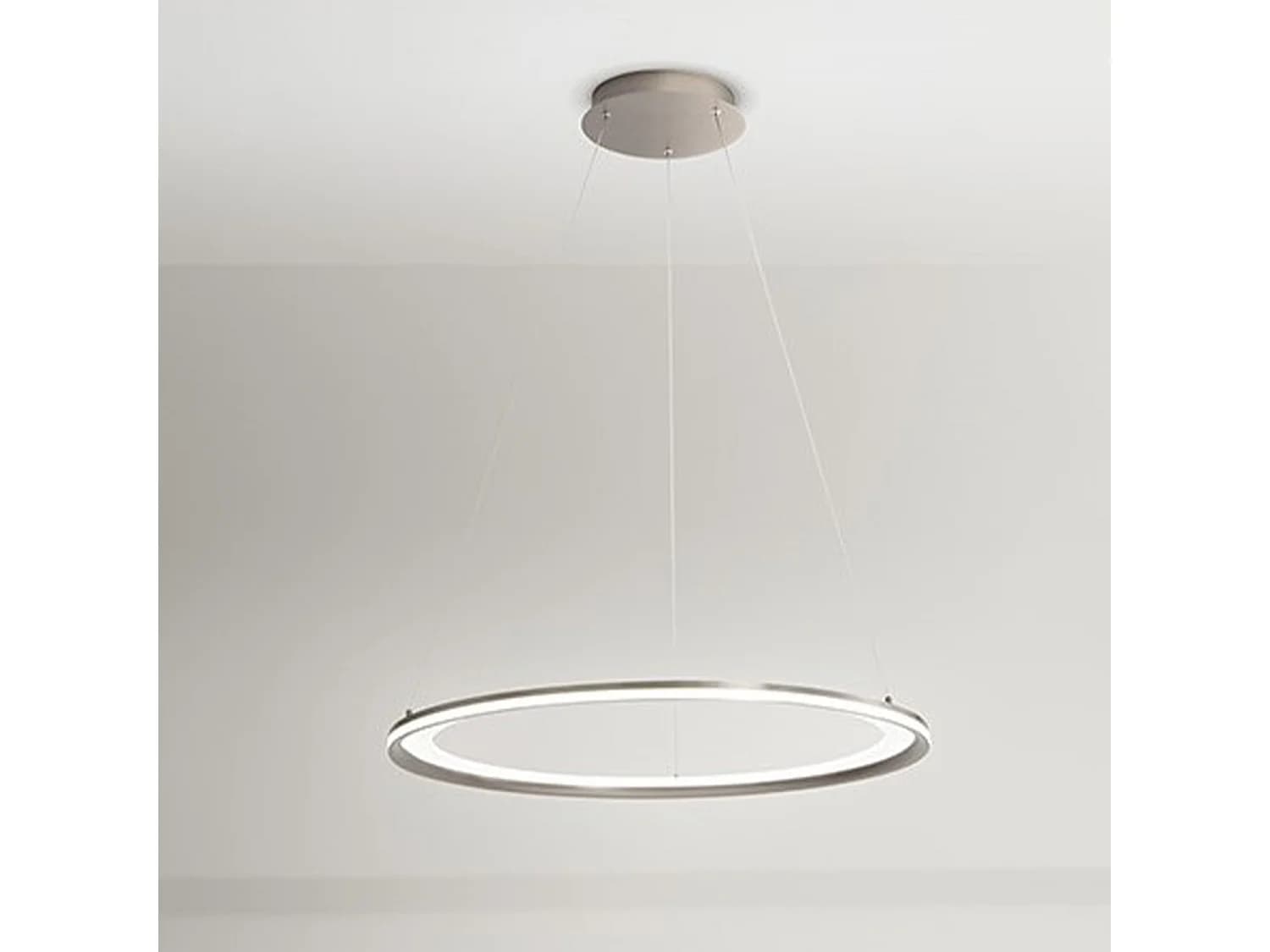 Suspension Led Série 8203 En Métal Gris Titane, 98W, Lumière Chaude 3000K, Dimensions 100 Cm, Design Moderne - Perenz, Idéal Pour Le Salon.