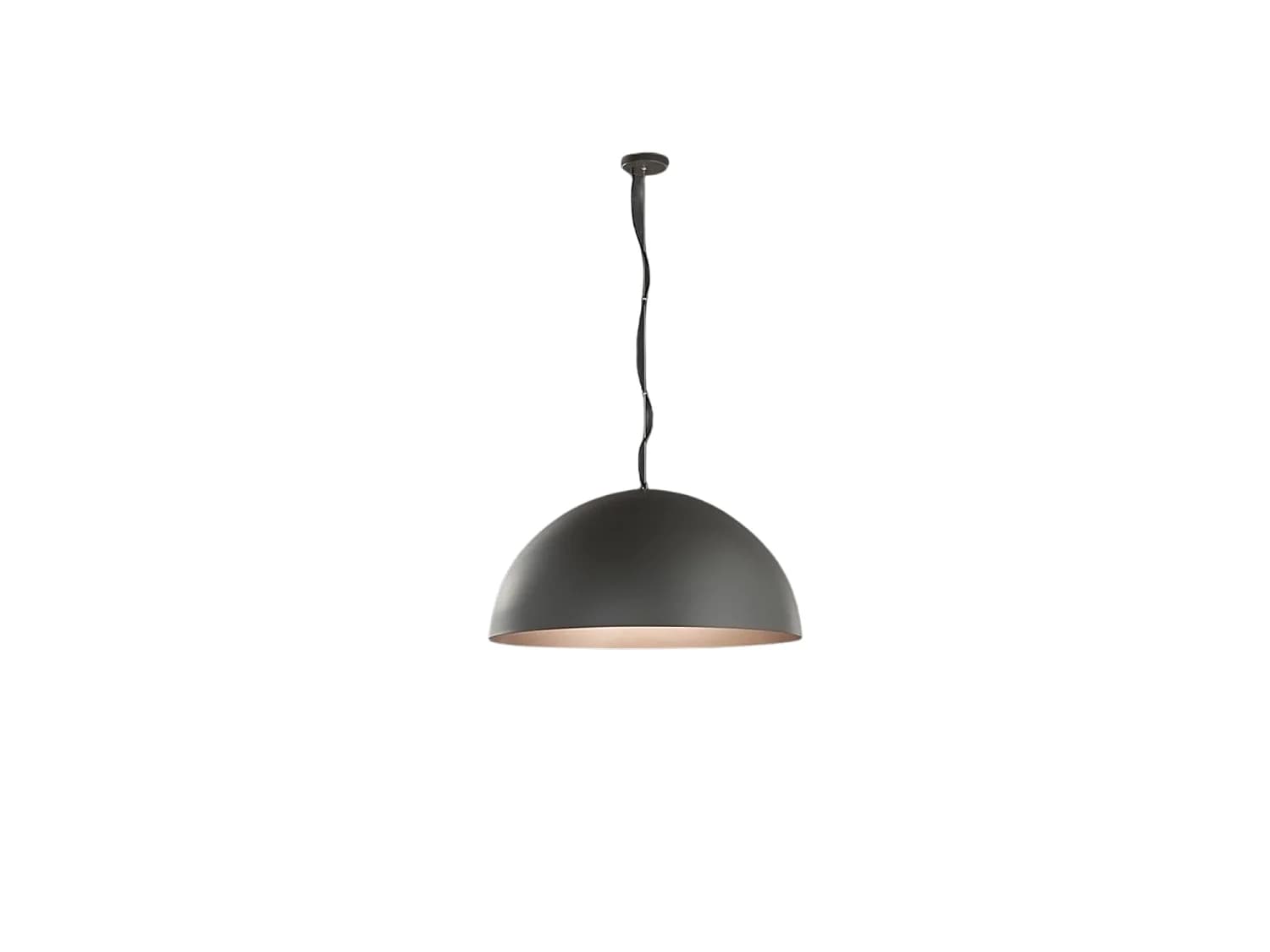 Suspension En Métal 10S48562 Couleur Gris Métallisé Et Marron Métallisé, Structure En Acier, Plafonnier Au Design Moderne De La Marque Perenz