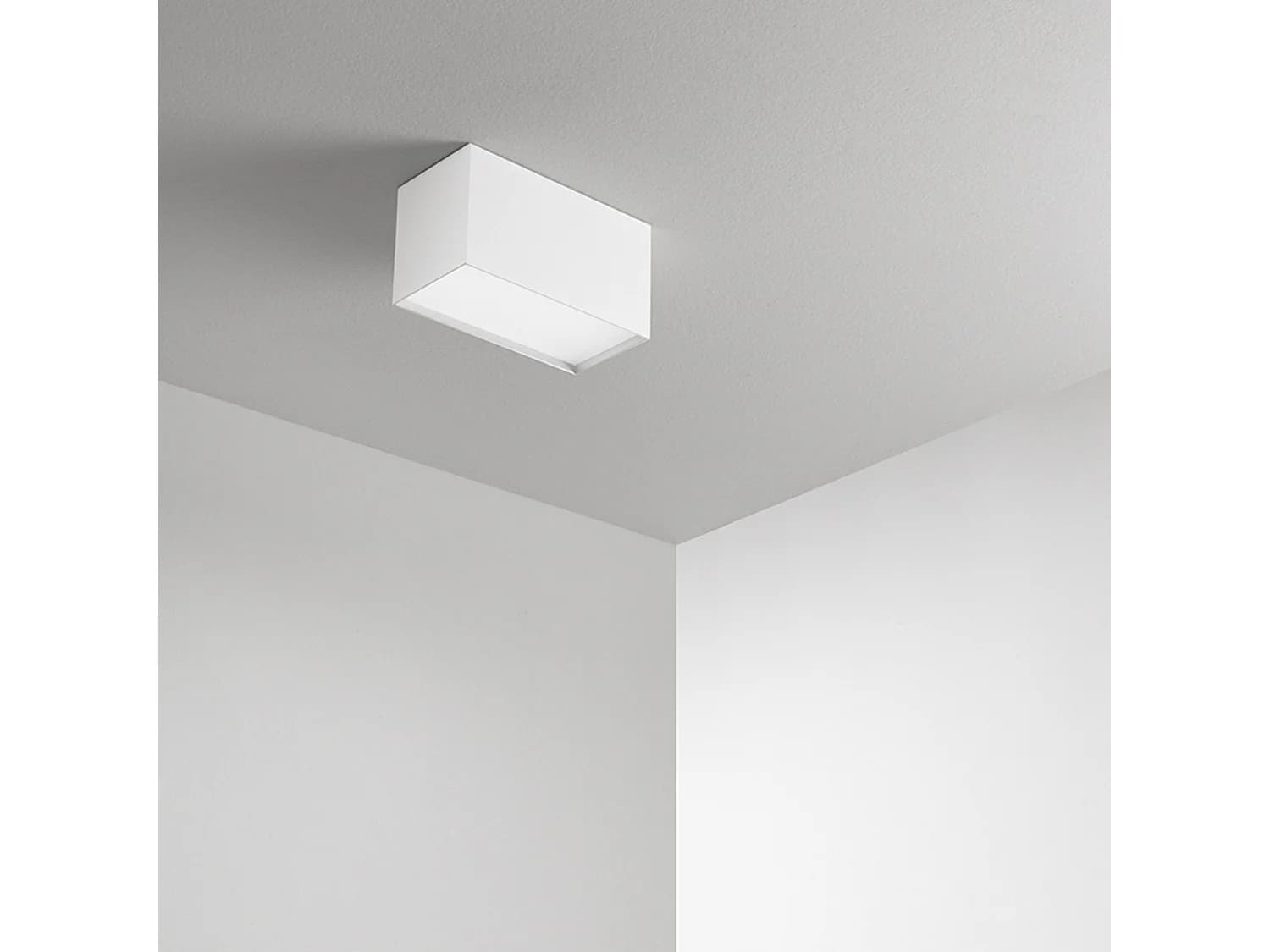 Plafonnier Led Série 8572 En Métal Et Aluminium Thermolaqué Blanc Mat 20W 3000K Dimensions 10X20X11 Cm - Perenz Luminaire D'Intérieur Moderne