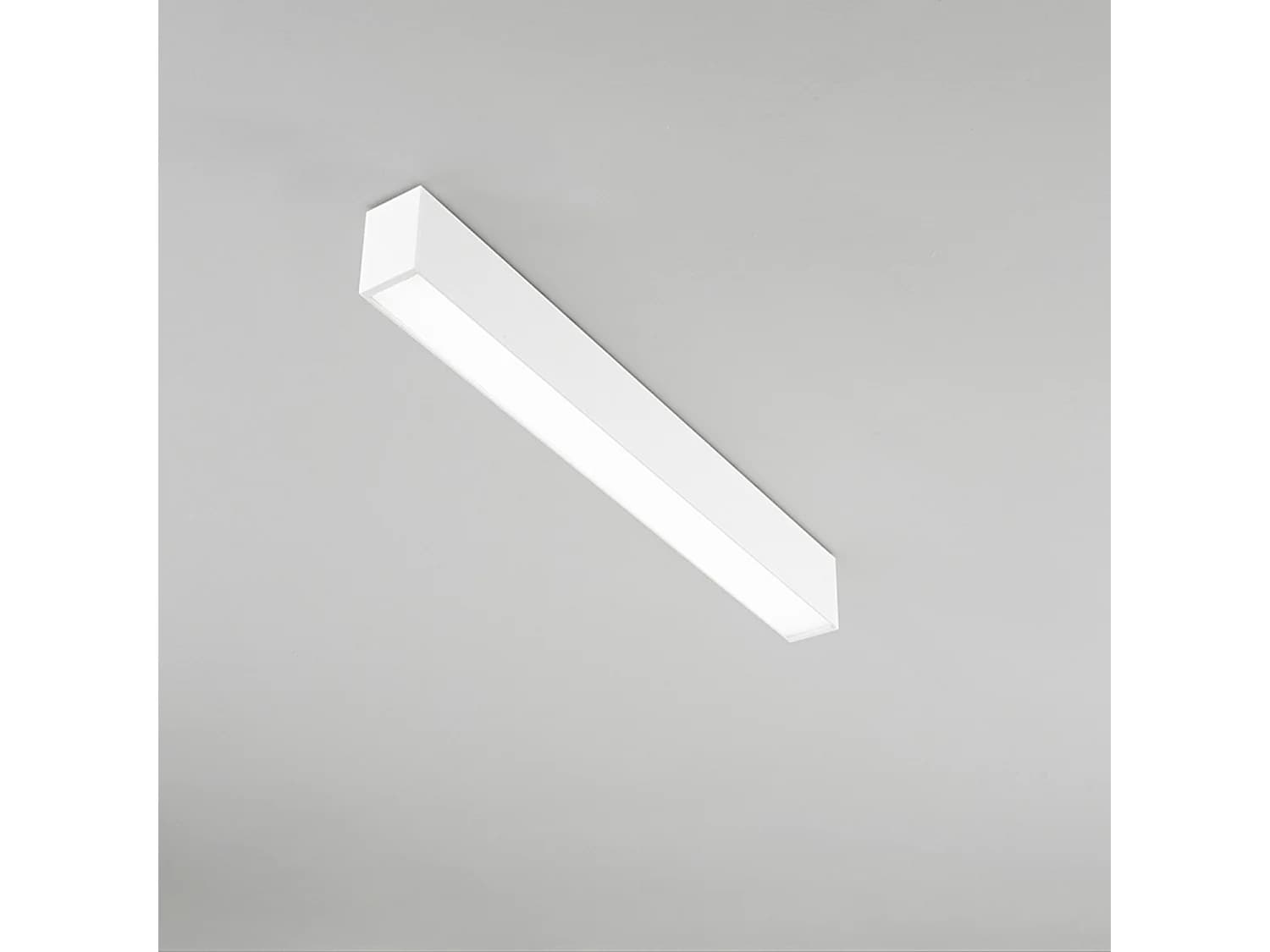 Plafonnier Led Modulaire 20W 60Cm Blanc Mat - Système Éclairage Cct Dimmable Avec Diffuseur Prismatique Ugr<22 Classe I - Luminaire De Perenz