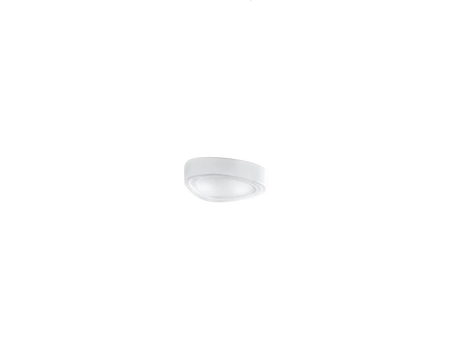 Plafonnier En Verre Blanc 10S46470 Avec Culot 2Xe27, Design Moderne Et Élégant Pour Éclairage D'Intérieur, Dimensions 35X28X9 Cm - Par Perenz