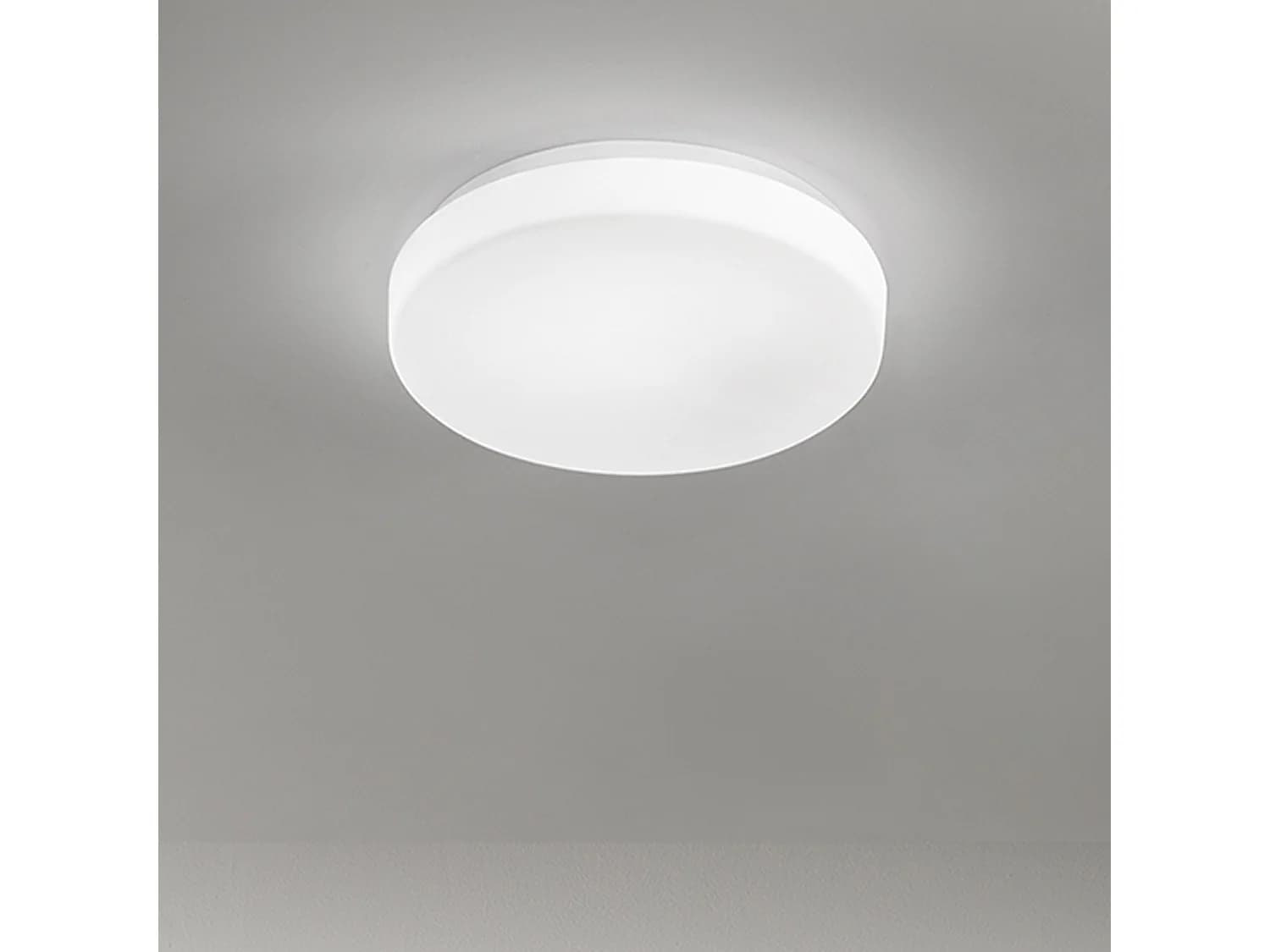 Plafonnier Led En Verre Soufflé Blanc Satiné, Dimmable Cct 3000K-4000K, Puissance 24W, Diamètre 40 Cm, Haute Efficacité - Luminaire De Perenz