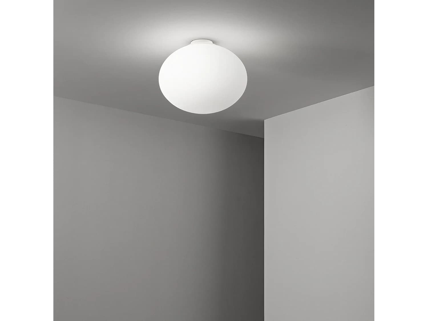 Plafonnier En Verre Soufflé Blanc Satiné 10S48542 B, Structure En Métal Peint, Douille 2 X E27 Max 60W, Diamètre 40 Cm - Marque Perenz Design