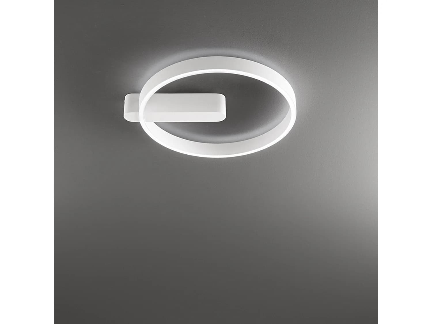 Plafonnier Led Circulaire Métal Blanc Mat 52W Cct Sélectionnable 3000K-4000K-6000K Diamètre 57,5 Cm Ip20 - Perenz Luminaire Design Moderne
