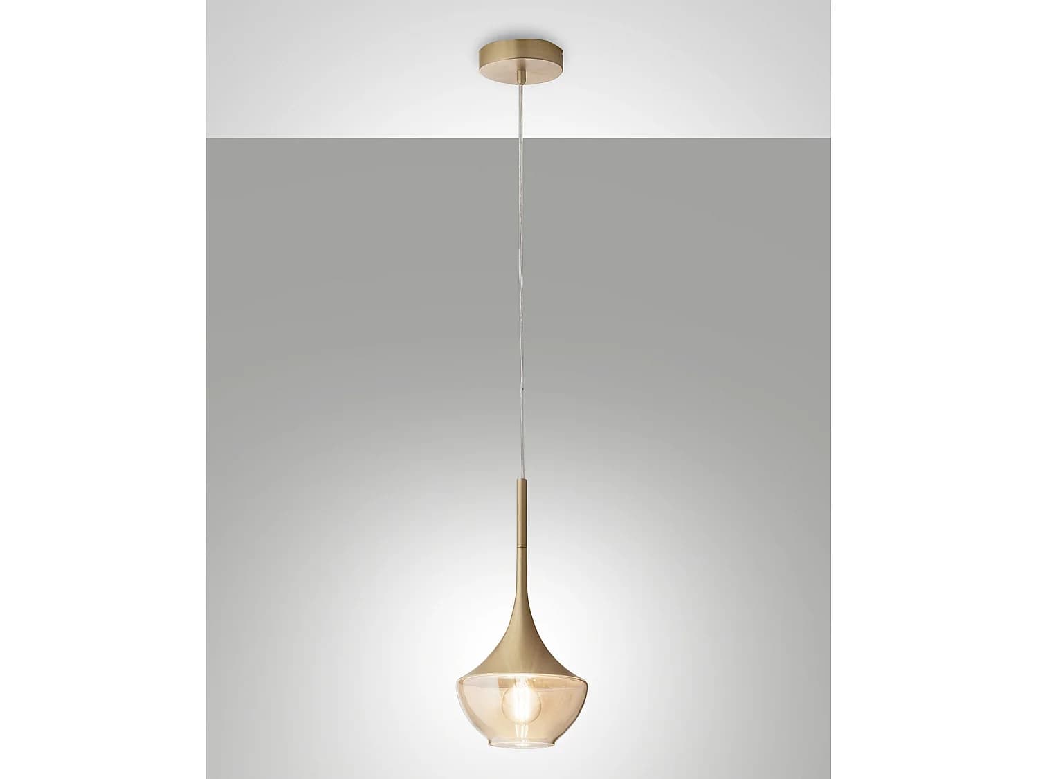 Suspension Apollo En Métal Et Laiton Soufflé - Design Moderne, Douille E27, Structure Orientable 2000 Mm, Idéale Pour L'Éclairage Intérieur