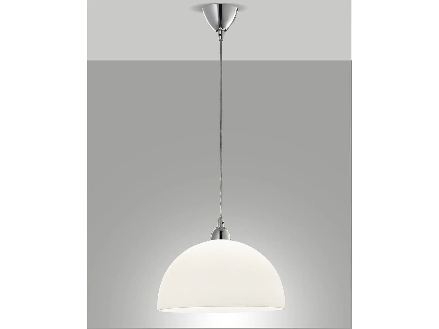 Suspension Élégante En Métal Et Verre Blanc Centrifugé, Douille E27 60W, Indice De Protection Ip20, Design Moderne Et Élégant, Code 2908-45-102