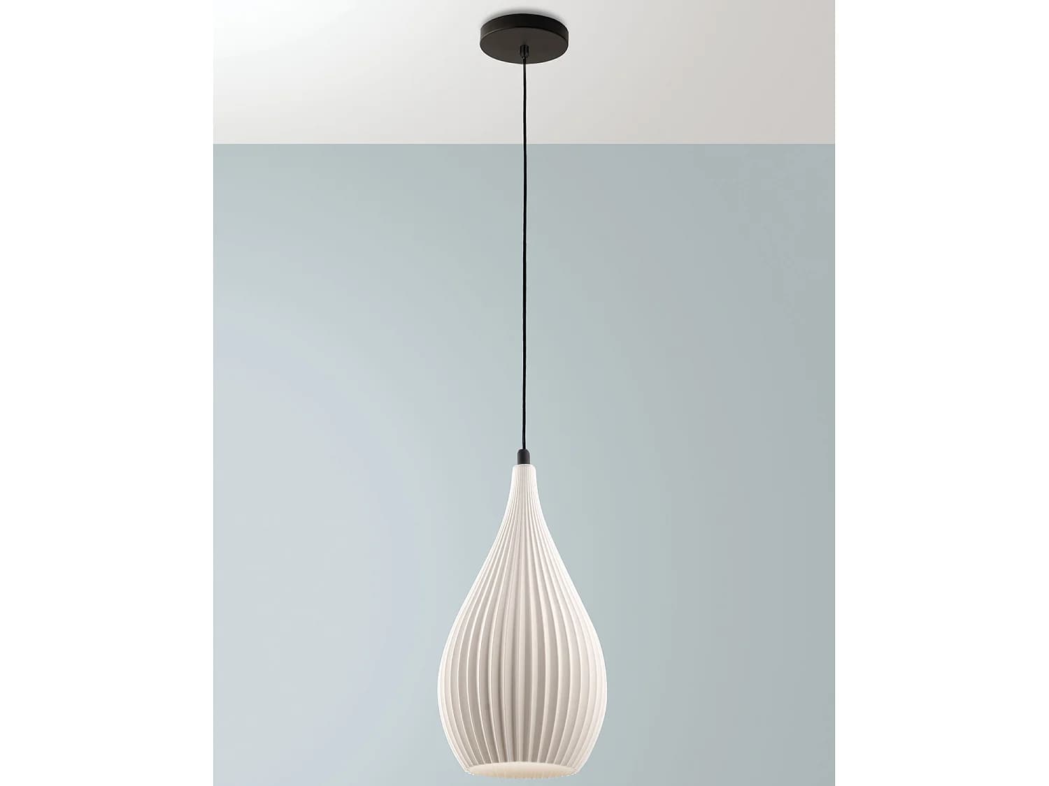 Suspension Lisa en métal et plastique d'origine - Blanc, douille E27, structure élégante et soignée, IP20, 230 V - Design Line