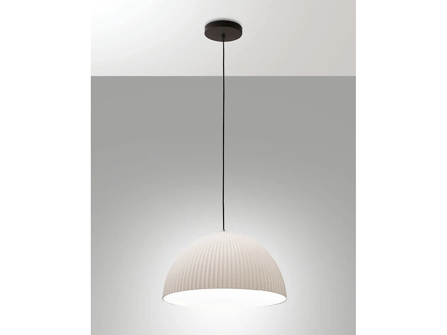 Suspension Carola Ø360 Mm E27 10 W, Structure En Métal Et Plastique D'Origine Végétale, Blanc, Ip20, Classe 1 - Carola Design