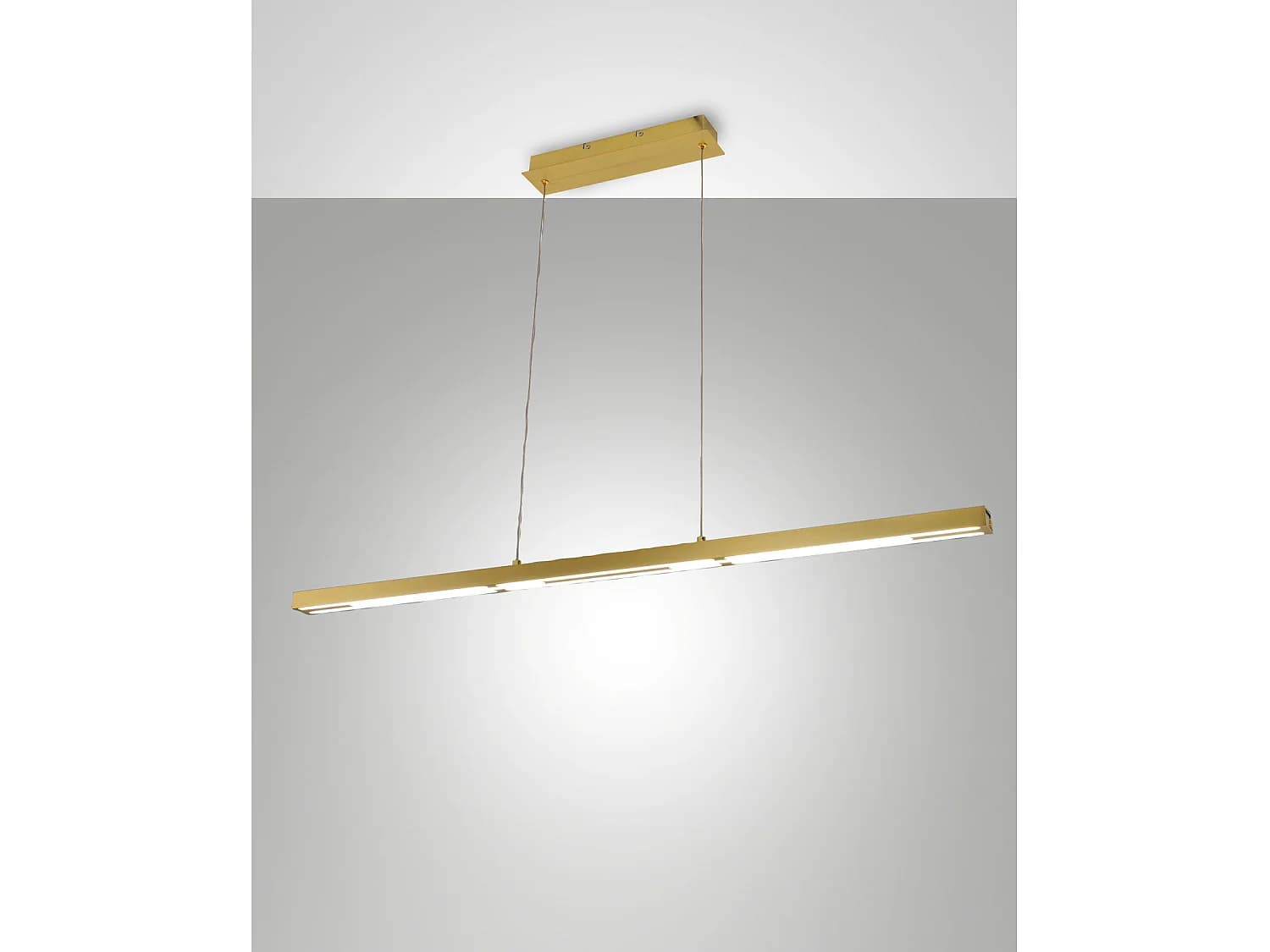 Suspension Led Ling 40 W 4800 Lm 3000 K, Structure En Laiton Satiné Et Méthacrylate, Classe 2, Intensité Variable - Série Ling