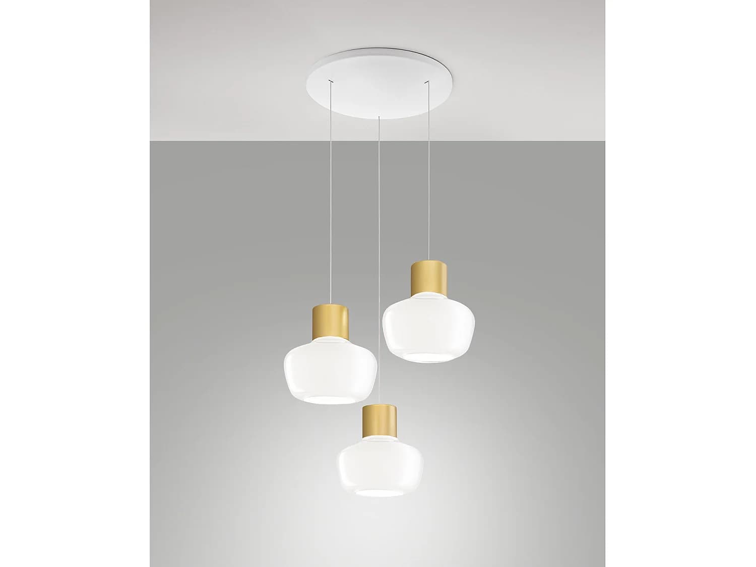 Suspension Led Kino 36 W 3900 Lm 3000 K À Intensité Variable, Structure En Métal Et Verre Borosilicate, Blanc - Kino