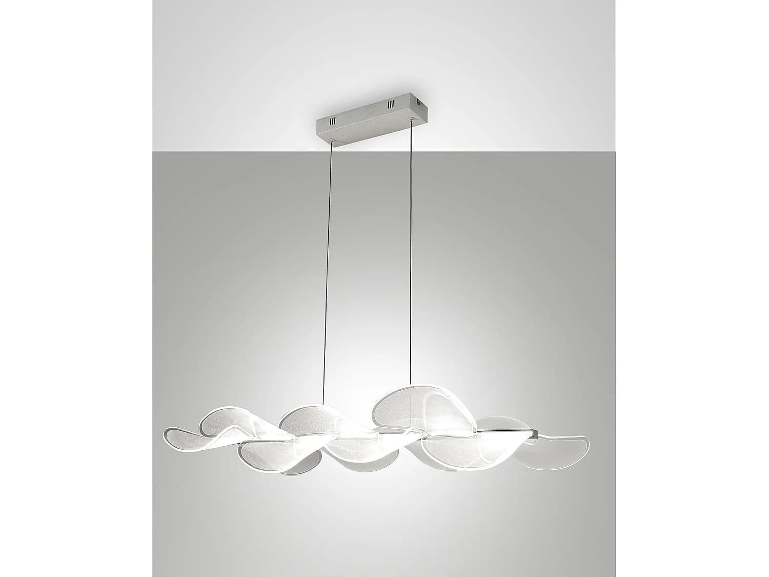 Suspension Led Sylvie 40 W 5400 Lm 3000 K Blanc - Structure En Métal Et Méthacrylate, Dimmable Avec Coupure De Phase, Classe I