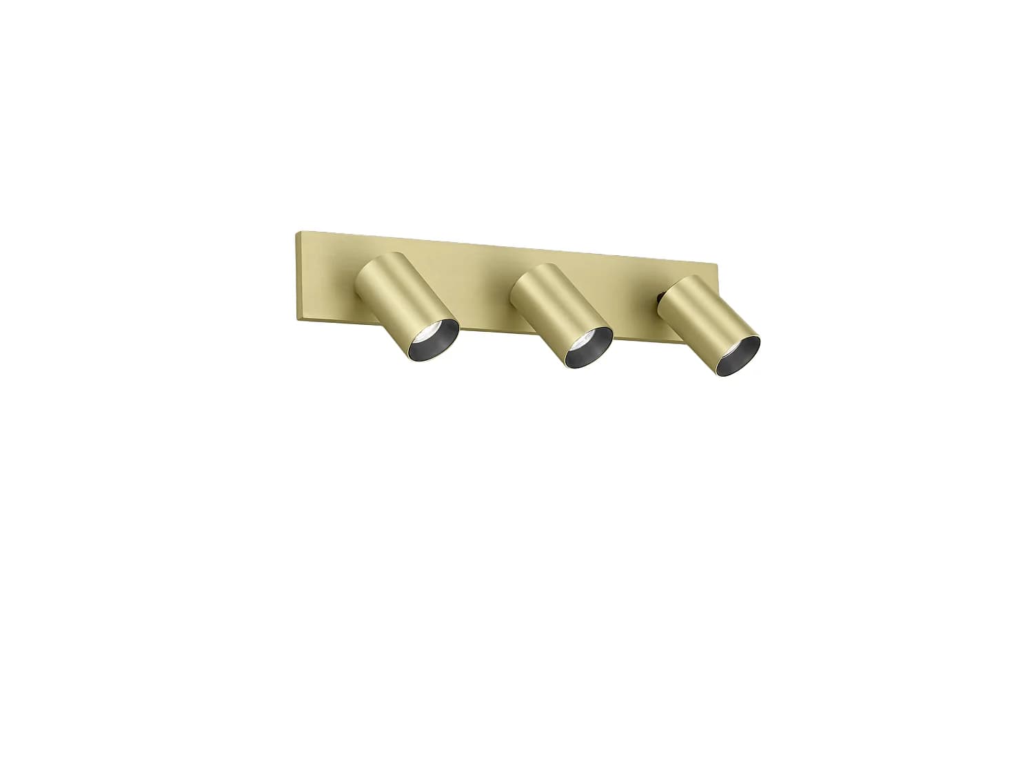 Spot Flores À 3 Ampoules Gu10 10 W En Aluminium Moulé Sous Pression, Laiton Satiné, Ip20, Classe 1, Format Compact - Collection Flores