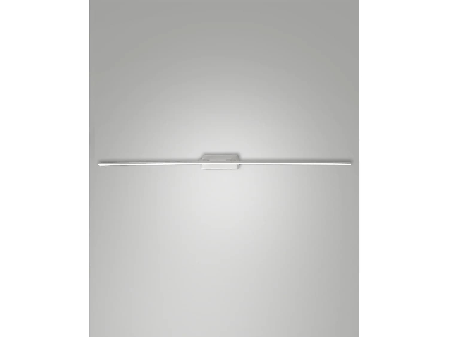 Applique Murale Led Intégrée Nala 20 W 2460 Lm Ip44 3000 K Blanc Chaud, Structure En Métal Et Méthacrylate, Couleur Blanche, Design Moderne, 109,5 Cm