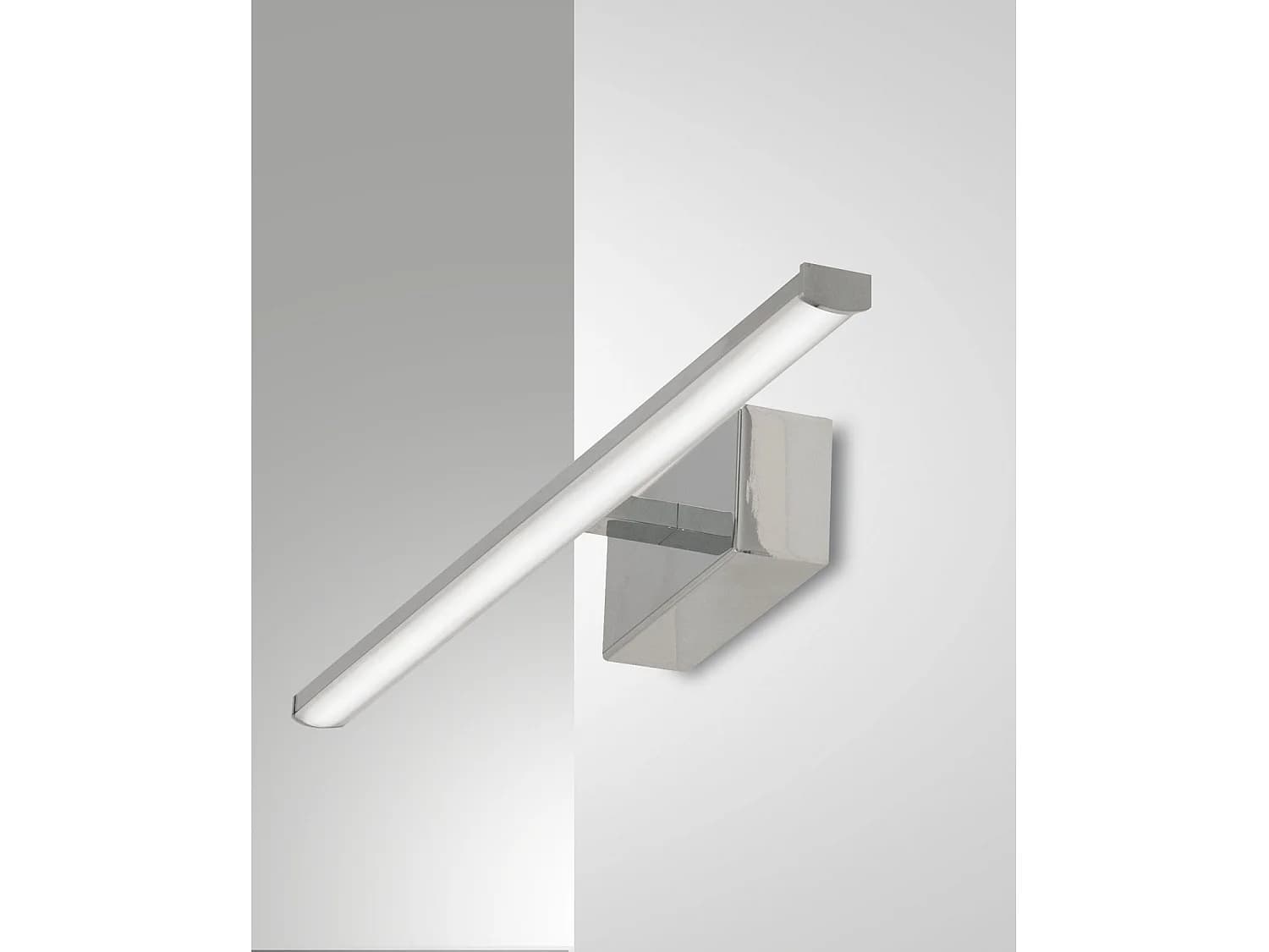 Applique Murale Led Intégrée Nala 10 W 1200 Lm 3000 K Ip44, Structure En Métal Et Méthacrylate, Couleur Chromée, Design Moderne Et Élégant