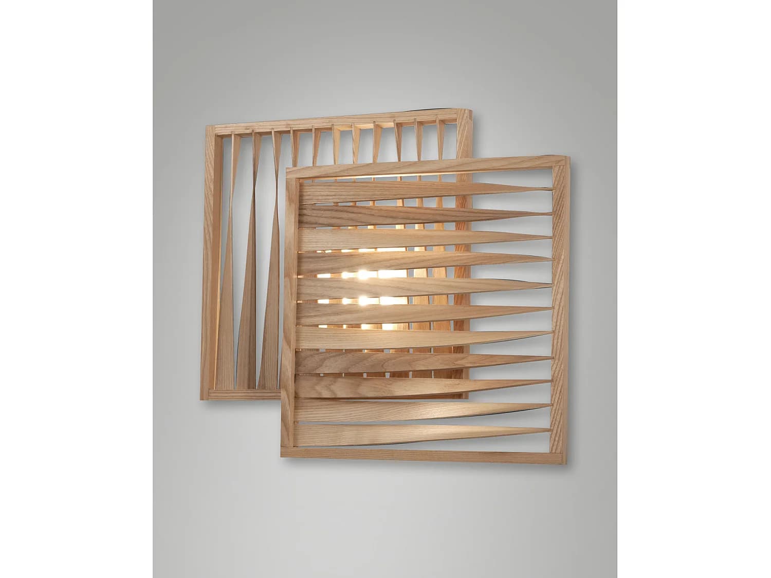 Applique Murale Loft En Frêne Et Métal, Led Intégrée 18 W, 1980 Lm, 3000 K, Classe 1, Design Industriel Élégant Et Raffiné
