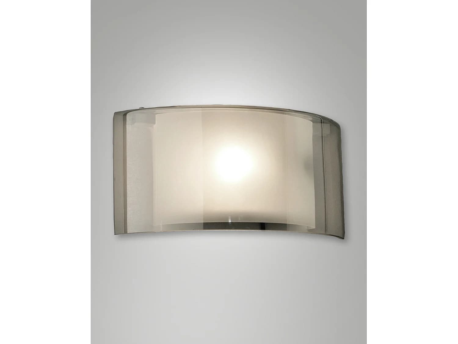Applique Murale Alide 34 Cm Avec Structure En Métal Et Verre Fumé, Douille E27 40 W Ip20 - Design Élégant Et Moderne Pour Les Intérieurs